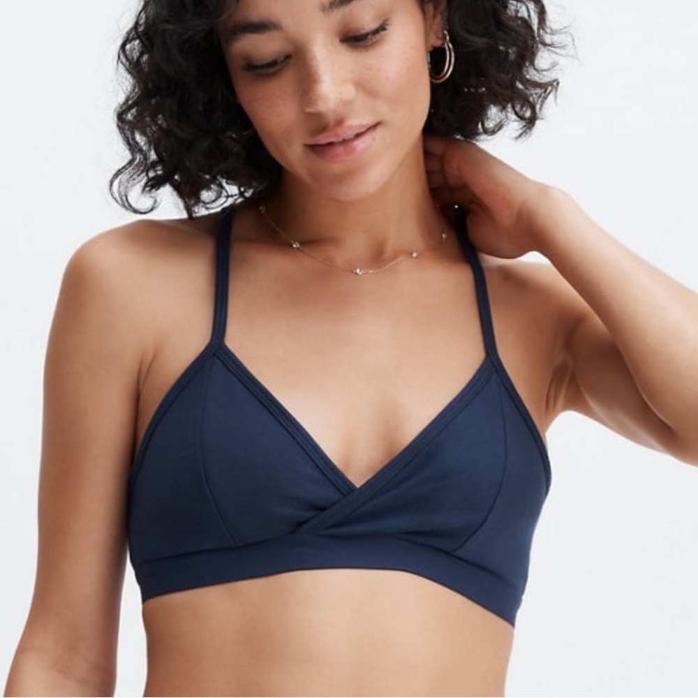 Fabletics- Live-In Racerback Bralette in Deep Blue